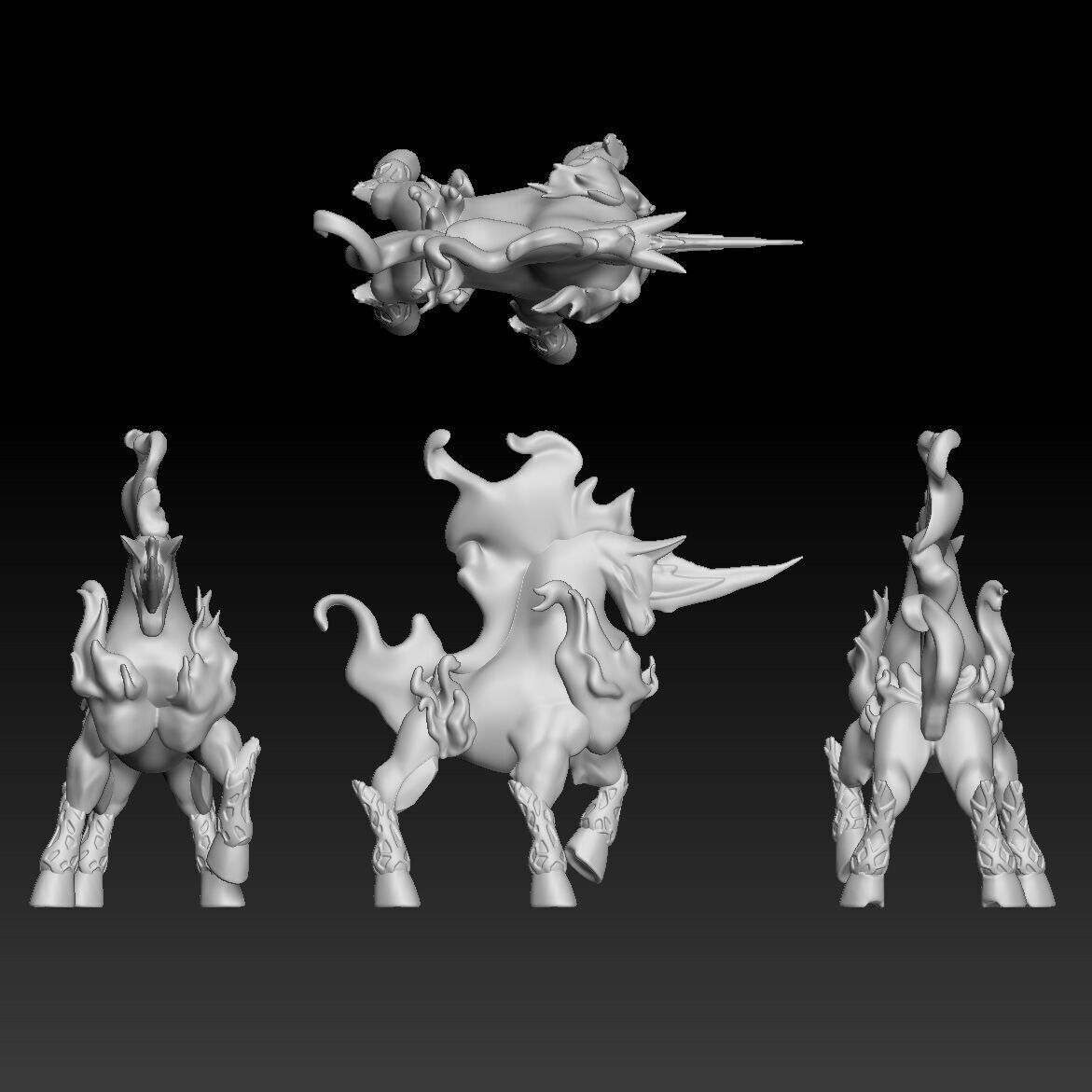 Fakemon Mega Evolution Pokemon Rapidash 3D print model_1