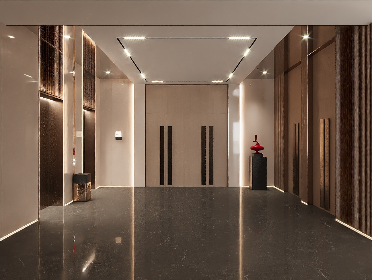 Modern hotel 3D model_5