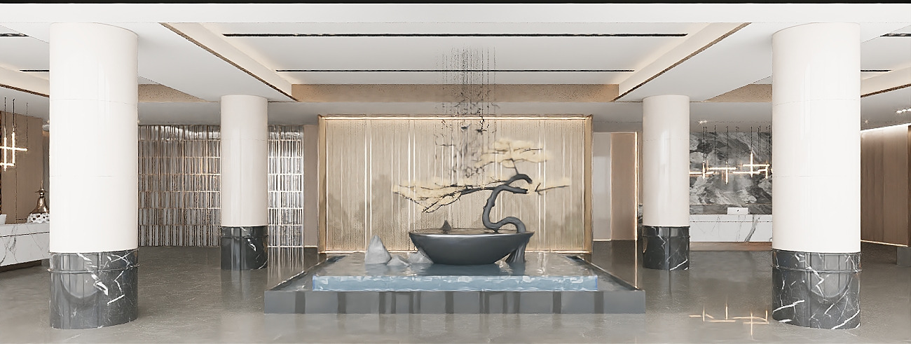 Modern hotel 3D model_2