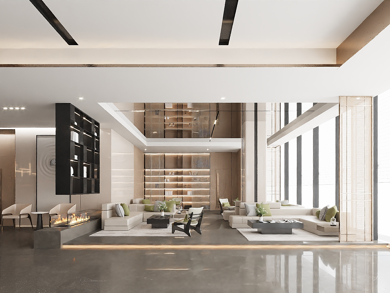 Modern hotel 3D model_0