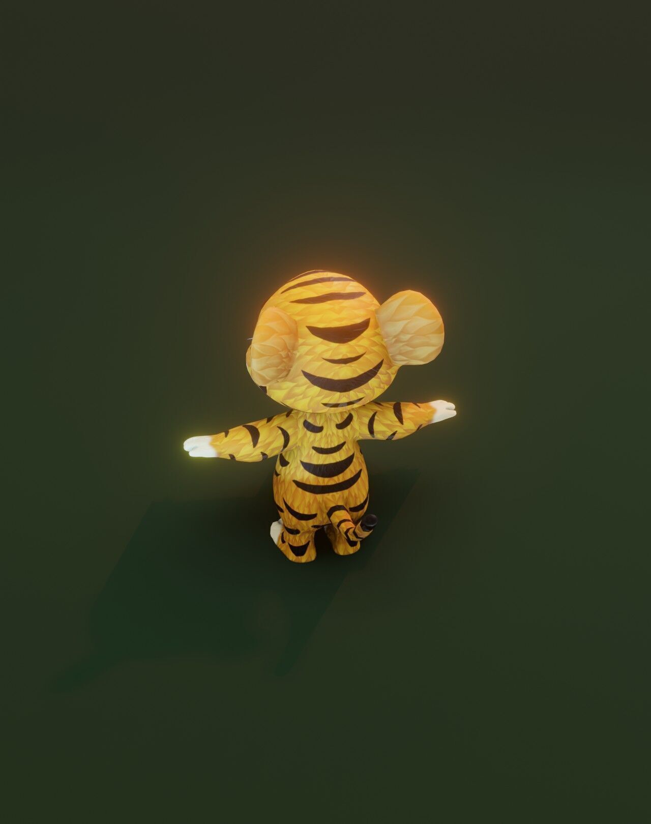Cartoon Tiger 3D Model Unreal Asset Low-poly 3D model_14