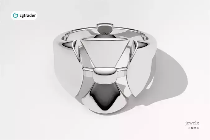 SILK BOW RING - AW4288 3D print model