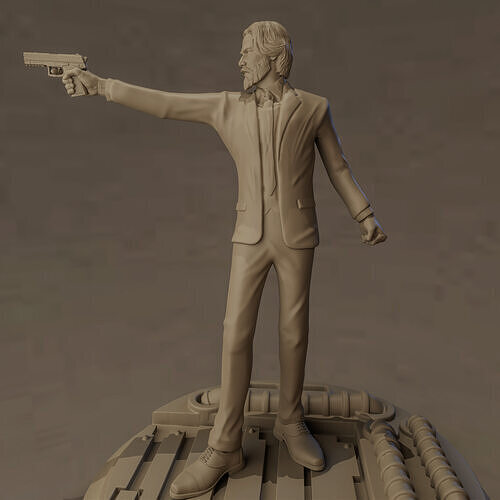 Keanu Reeves as John Wick 3D print model
