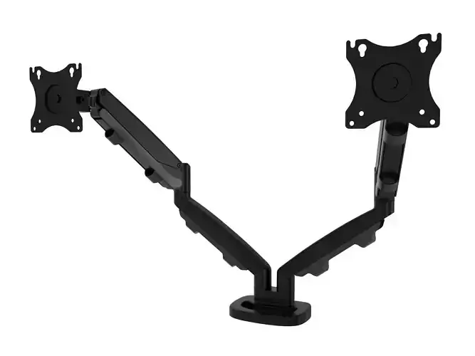 Ergonomic Spring Dual Monitor Arm - Black Desk Mount