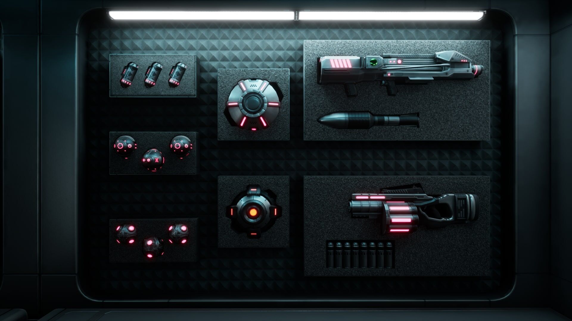 SciFi Weapon Loft Interior Low-poly 3D model_16