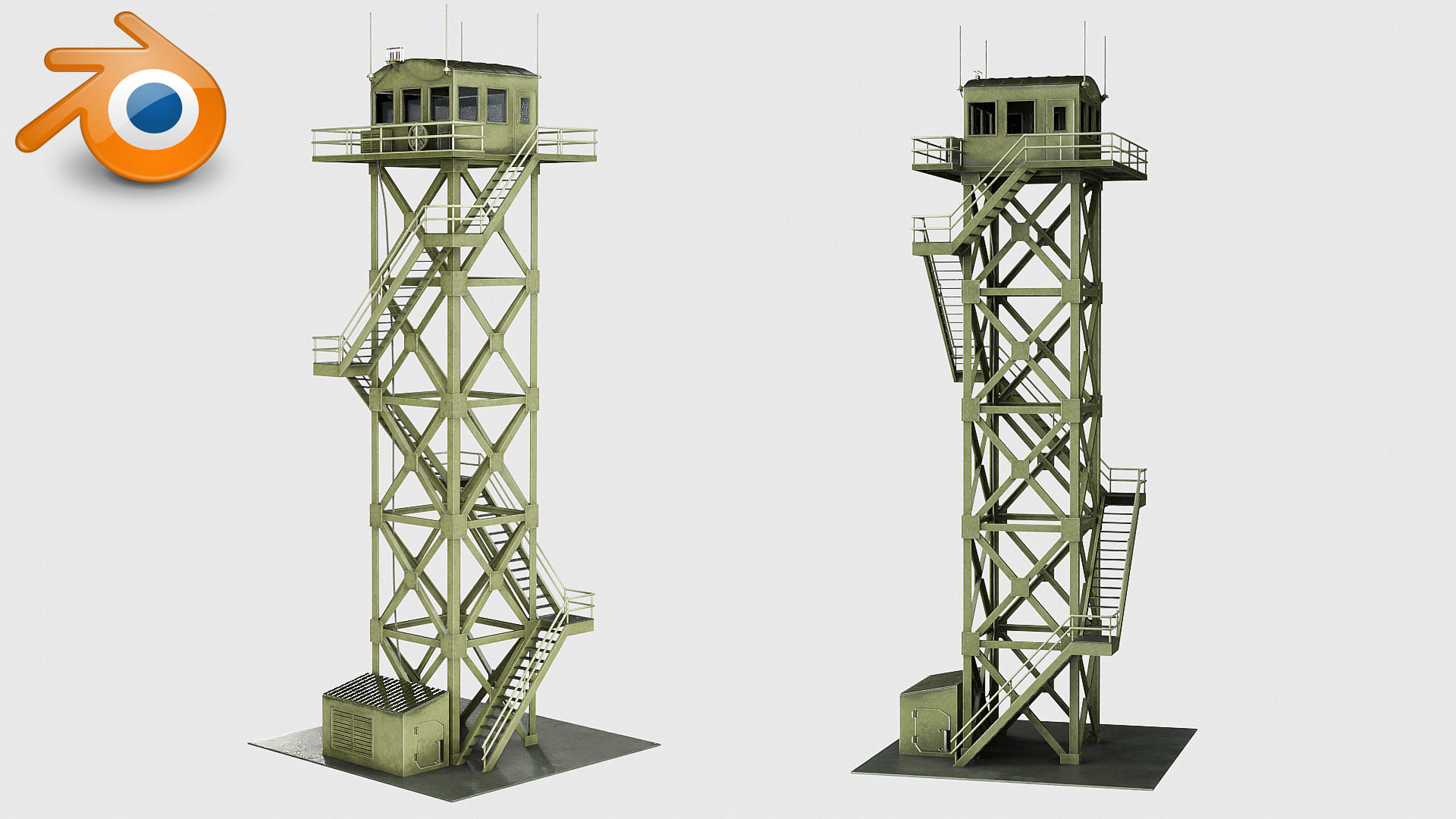 Watchtowers v3 Low-poly 3D model_7