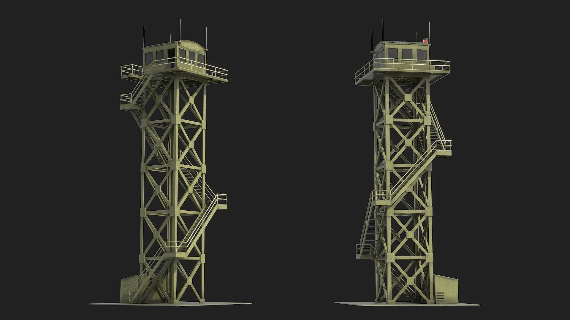 Watchtowers v3 Low-poly 3D model_10
