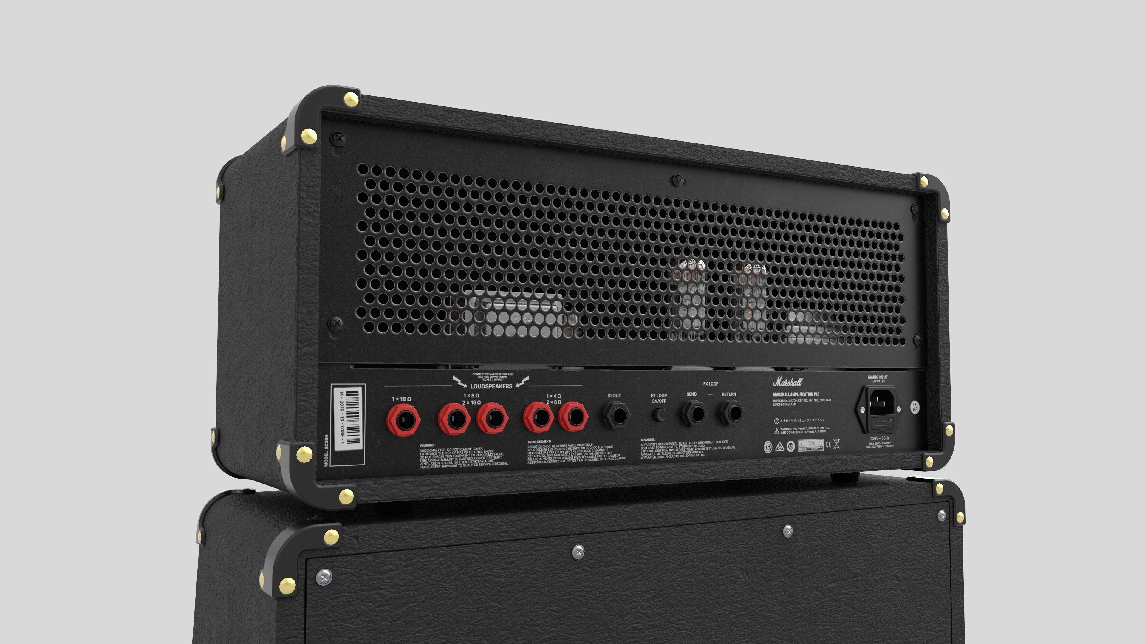 Marshall sc20 pack - JCM800 Studio 3D model_5