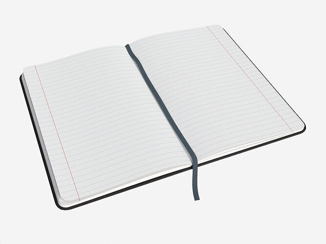 Notepad Open Low-poly 3D model