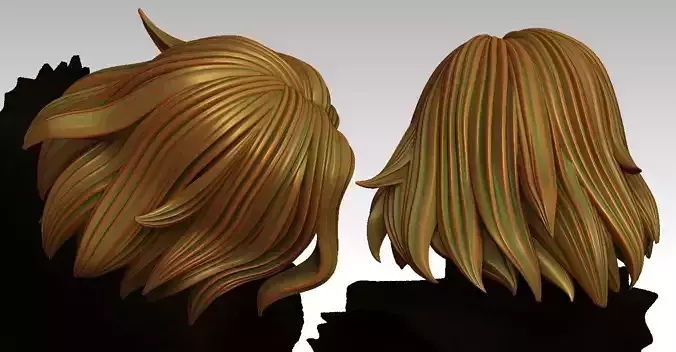 3D Hairstyles for girl V104 3D print model