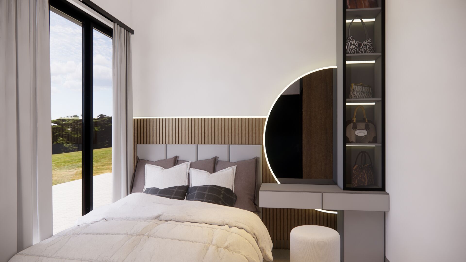 exterior  interior House design  8x13meter 1 floor 3D model_13