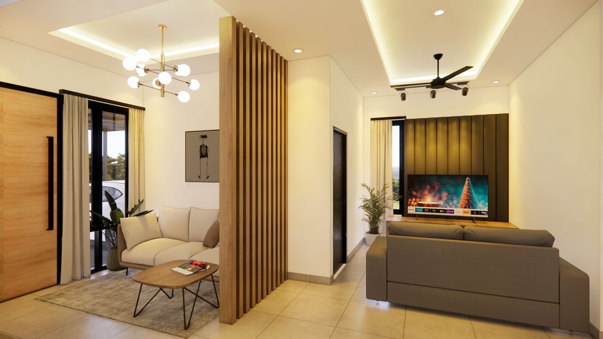 exterior  interior House design  8x13meter 1 floor 3D model_3