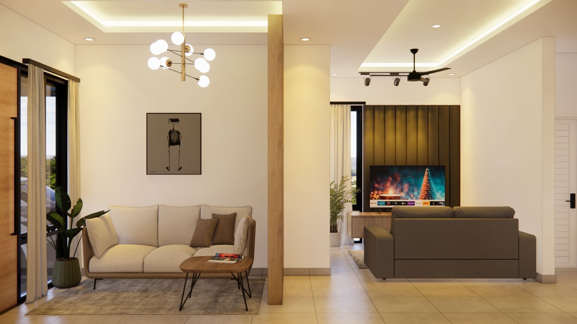 exterior  interior House design  8x13meter 1 floor 3D model_2