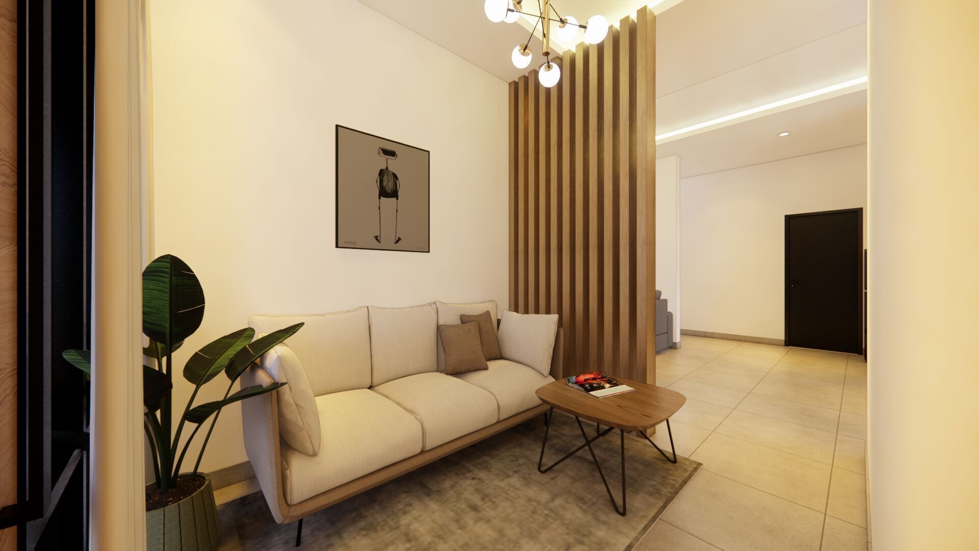 exterior  interior House design  8x13meter 1 floor 3D model_1