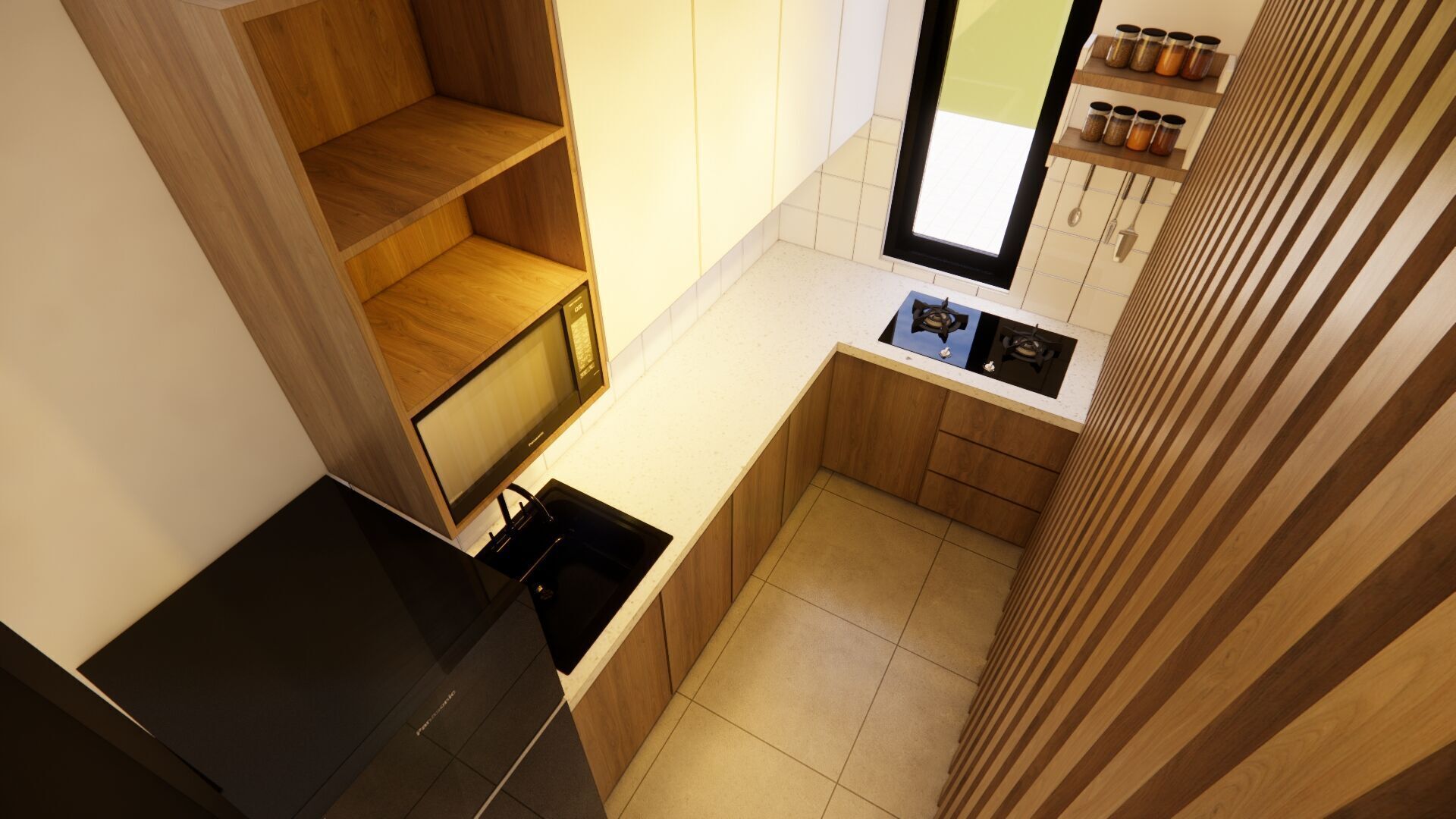 exterior  interior House design  8x13meter 1 floor 3D model_9