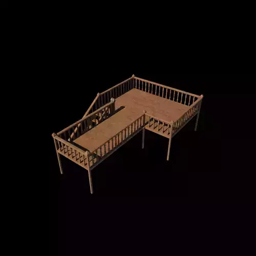 Wood Deck 3D model
