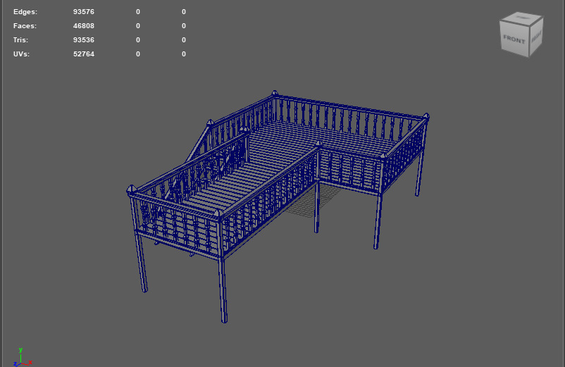 Wood Deck 3D model_13