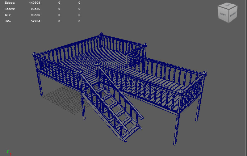 Wood Deck 3D model_12