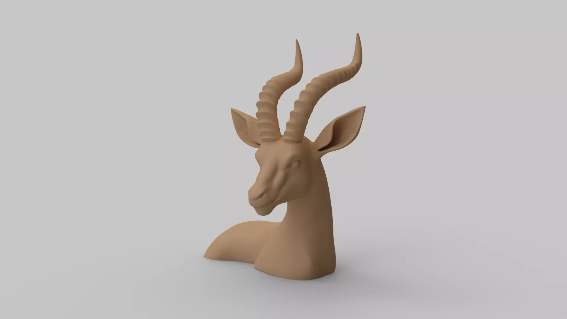 Impala Antelope Bust 3D print model_0
