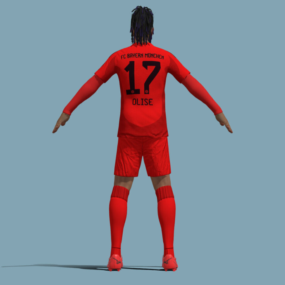 T-Pose Rigged Michael Olise Bayern Munich 24-25 3D model_3