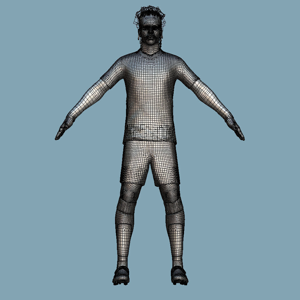 T-Pose Rigged Michael Olise Bayern Munich 24-25 3D model_5