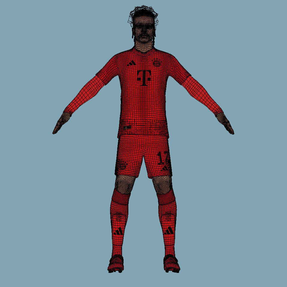 T-Pose Rigged Michael Olise Bayern Munich 24-25 3D model_7