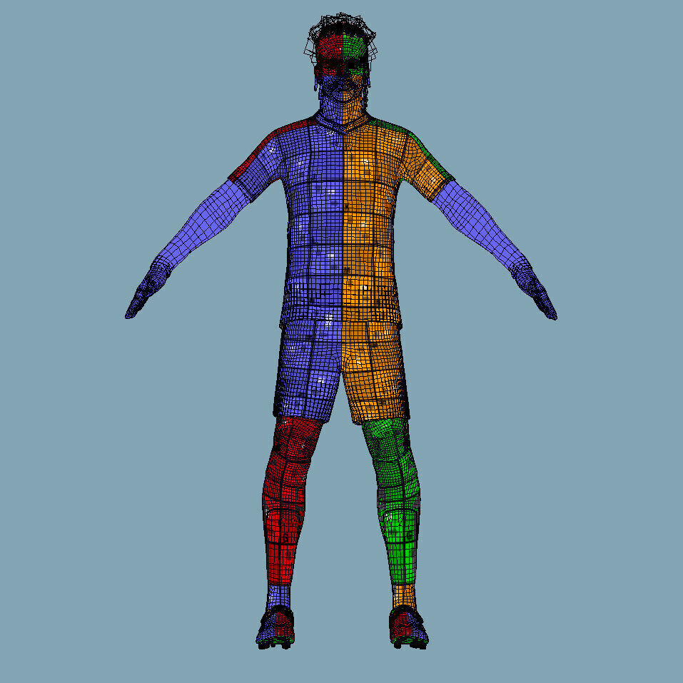 T-Pose Rigged Michael Olise Bayern Munich 24-25 3D model_8