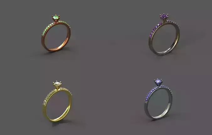 High-Quality 3D Ring Model Pack 4