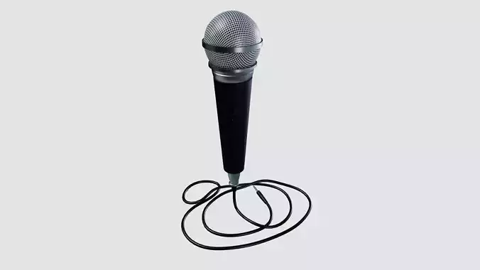 Microphone Low-poly 3D model