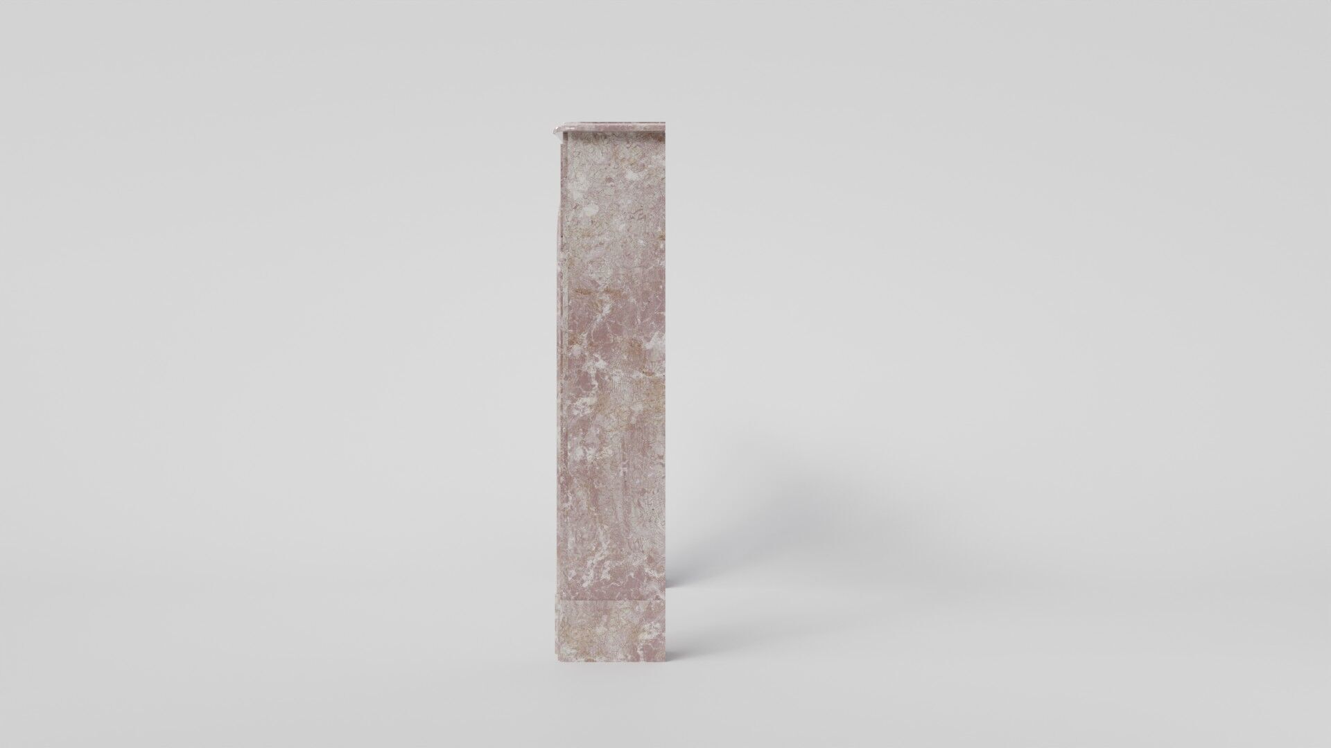 Decorative light red marble mantelpiece 3D Model 3D model_5