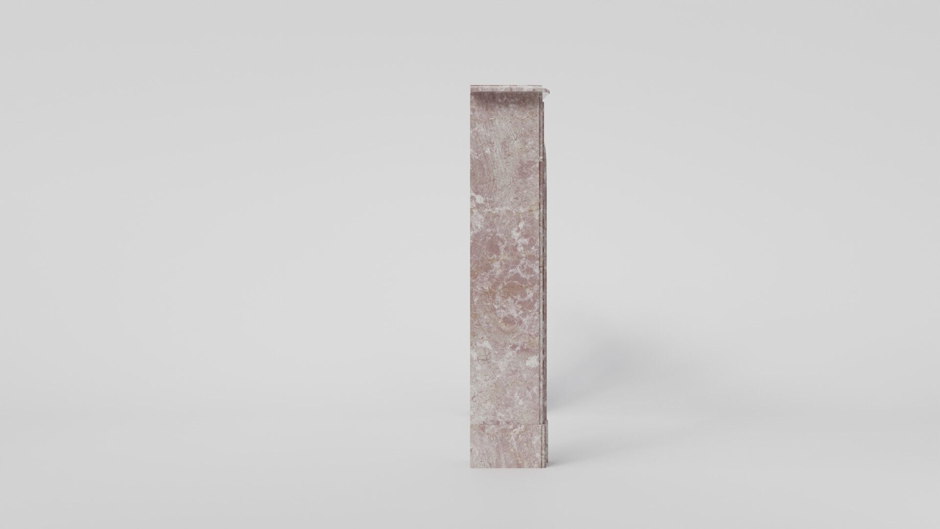 Decorative light red marble mantelpiece 3D Model 3D model_7