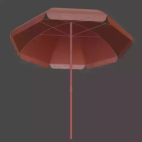 Realistic Beach Umbrella 3D Model