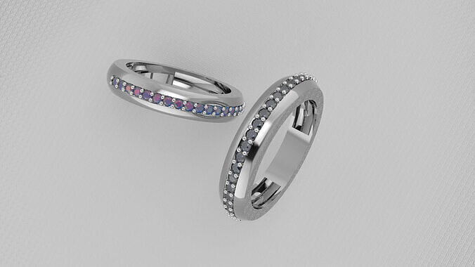 eternity engagement ring 3D print model