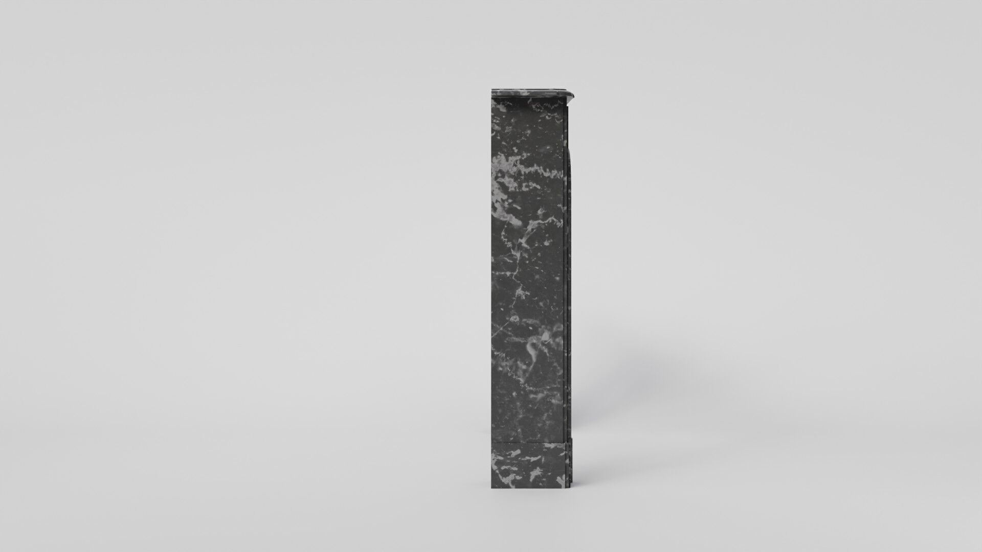 Decorative dark marble mantelpiece 3D Model 3D model_6