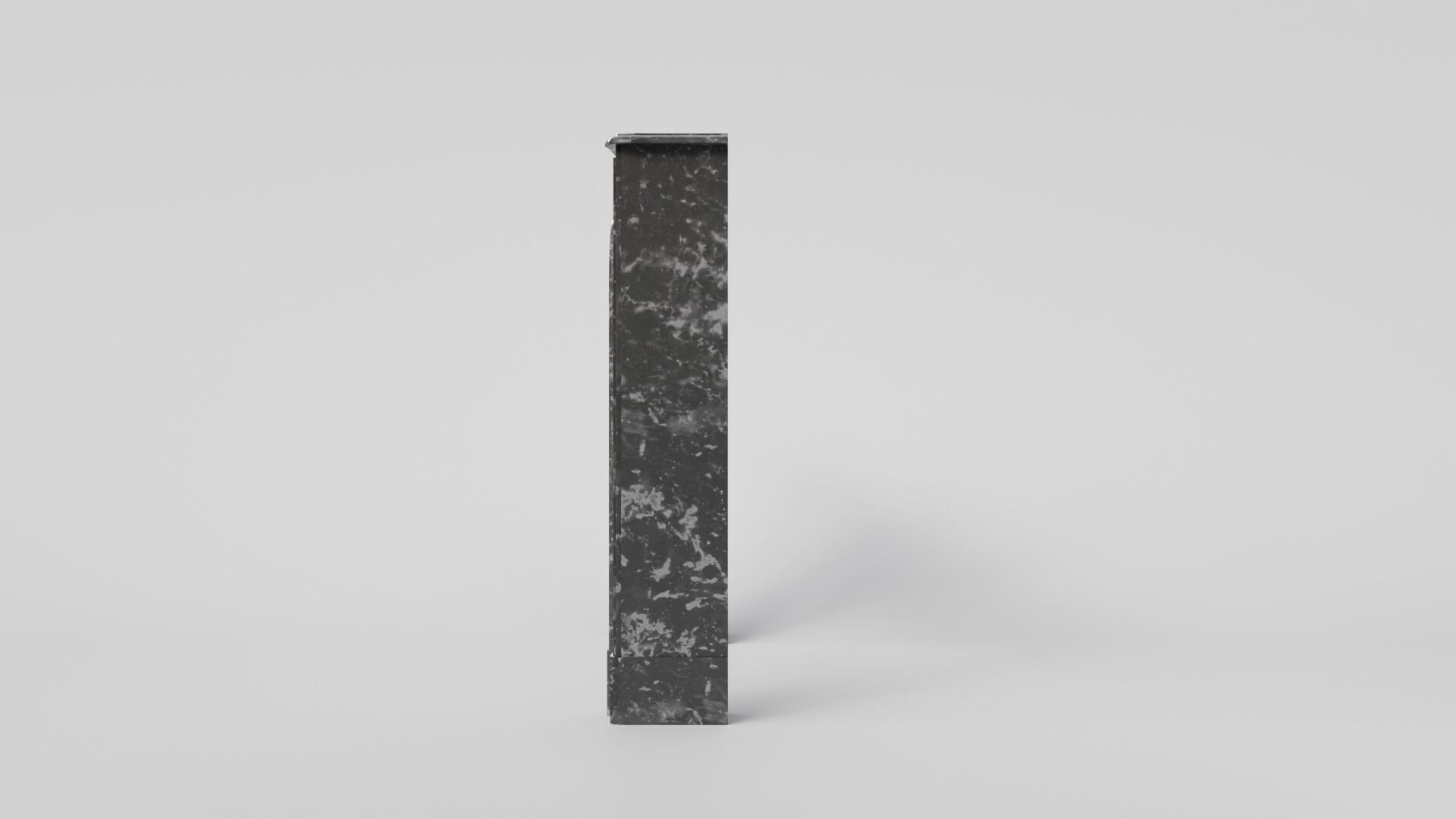 Decorative dark marble mantelpiece 3D Model 3D model_4