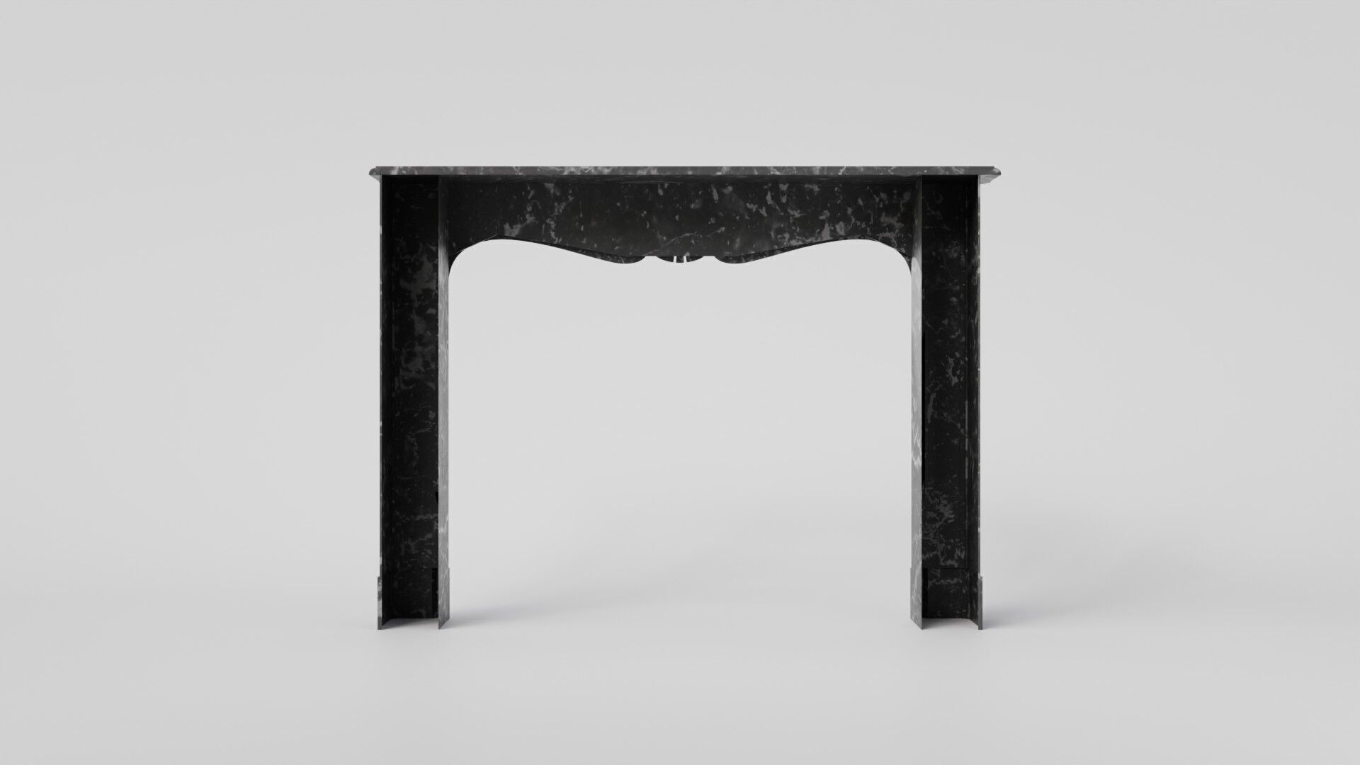 Decorative dark marble mantelpiece 3D Model 3D model_5