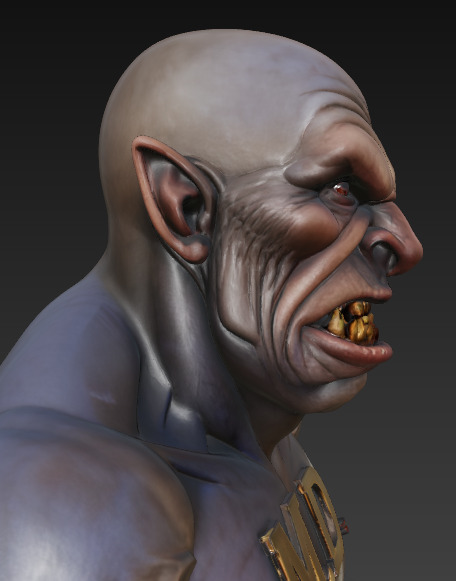 Grotesque Mutant Bust Free 3D print model_4