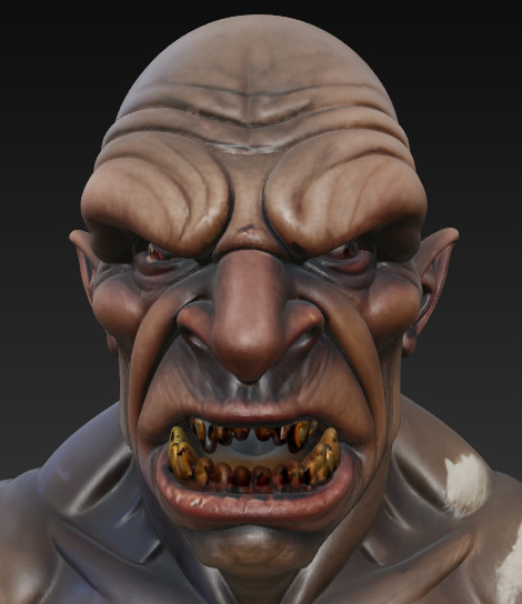 Grotesque Mutant Bust Free 3D print model_7