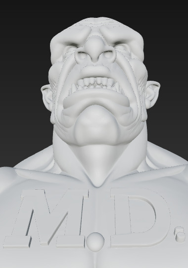 Grotesque Mutant Bust Free 3D print model_12