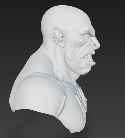 Grotesque Mutant Bust Free 3D print model_9