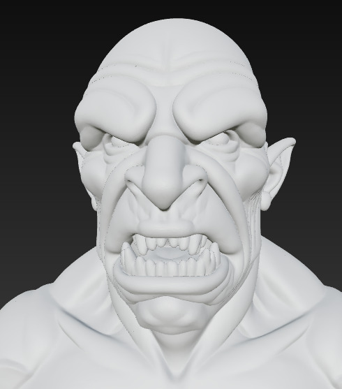 Grotesque Mutant Bust Free 3D print model_13
