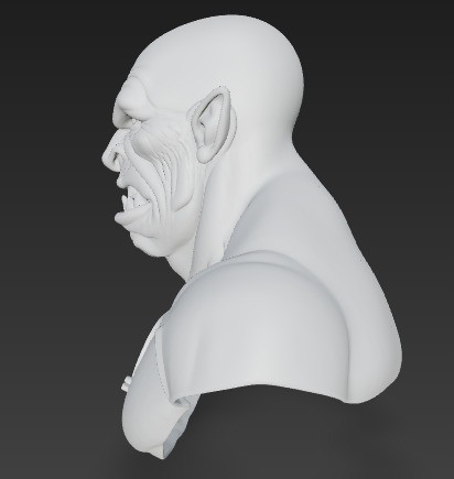 Grotesque Mutant Bust Free 3D print model_11