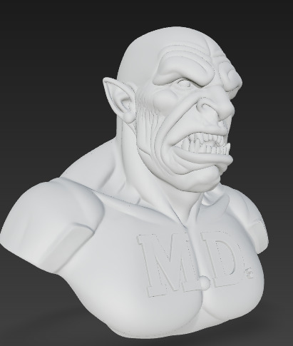 Grotesque Mutant Bust Free 3D print model_14