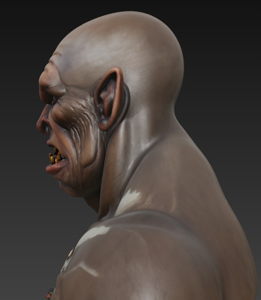Grotesque Mutant Bust Free 3D print model_5