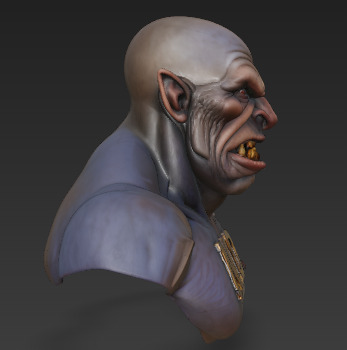 Grotesque Mutant Bust Free 3D print model_1