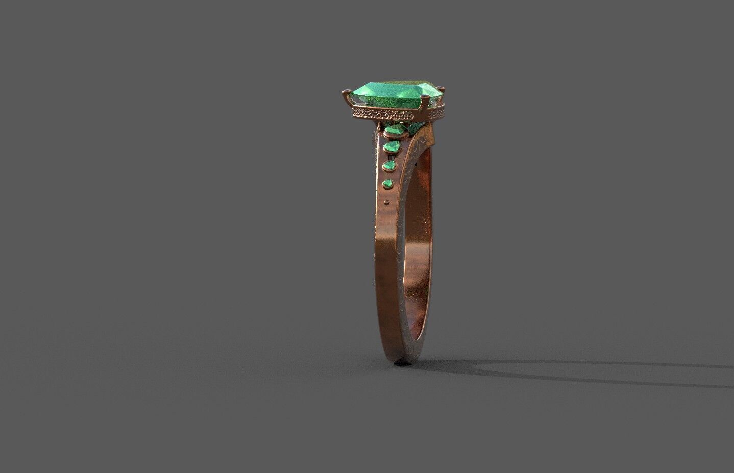 High-Quality 3D Ring Model Low-poly 3D model_3