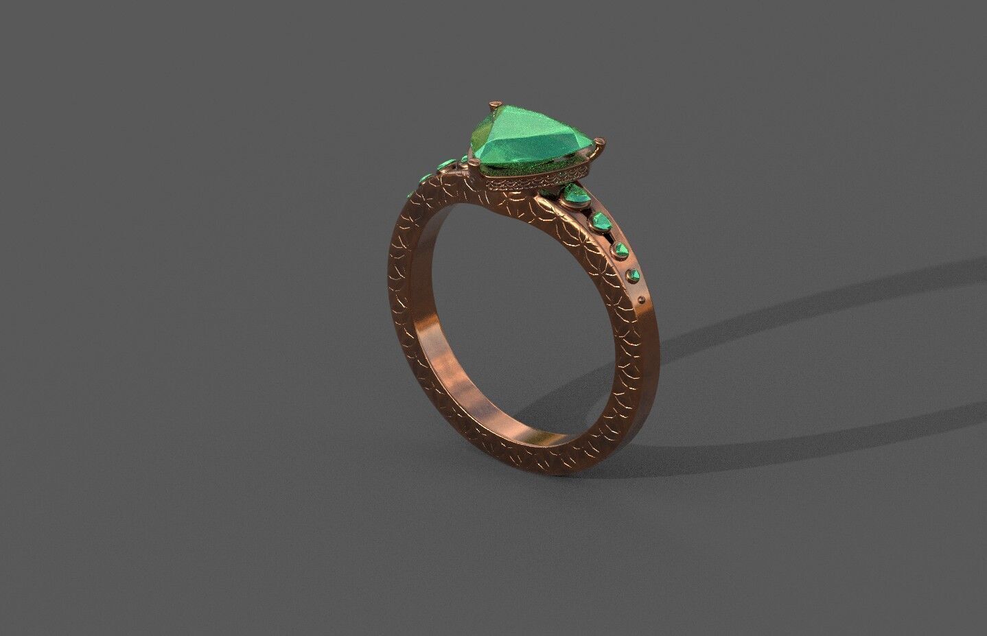 High-Quality 3D Ring Model Low-poly 3D model_2