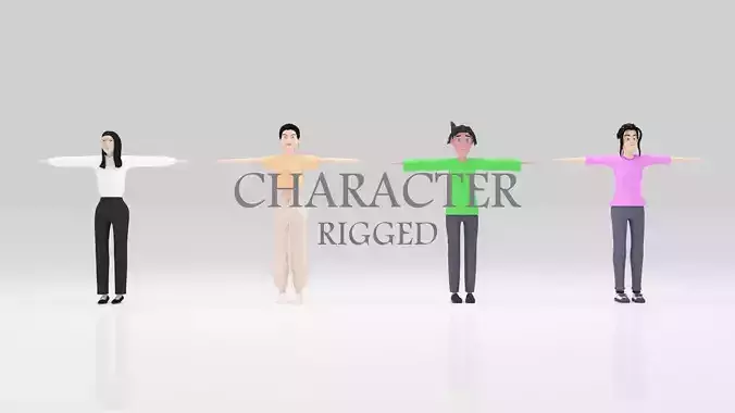 Character Women  01 Rigged  Pack