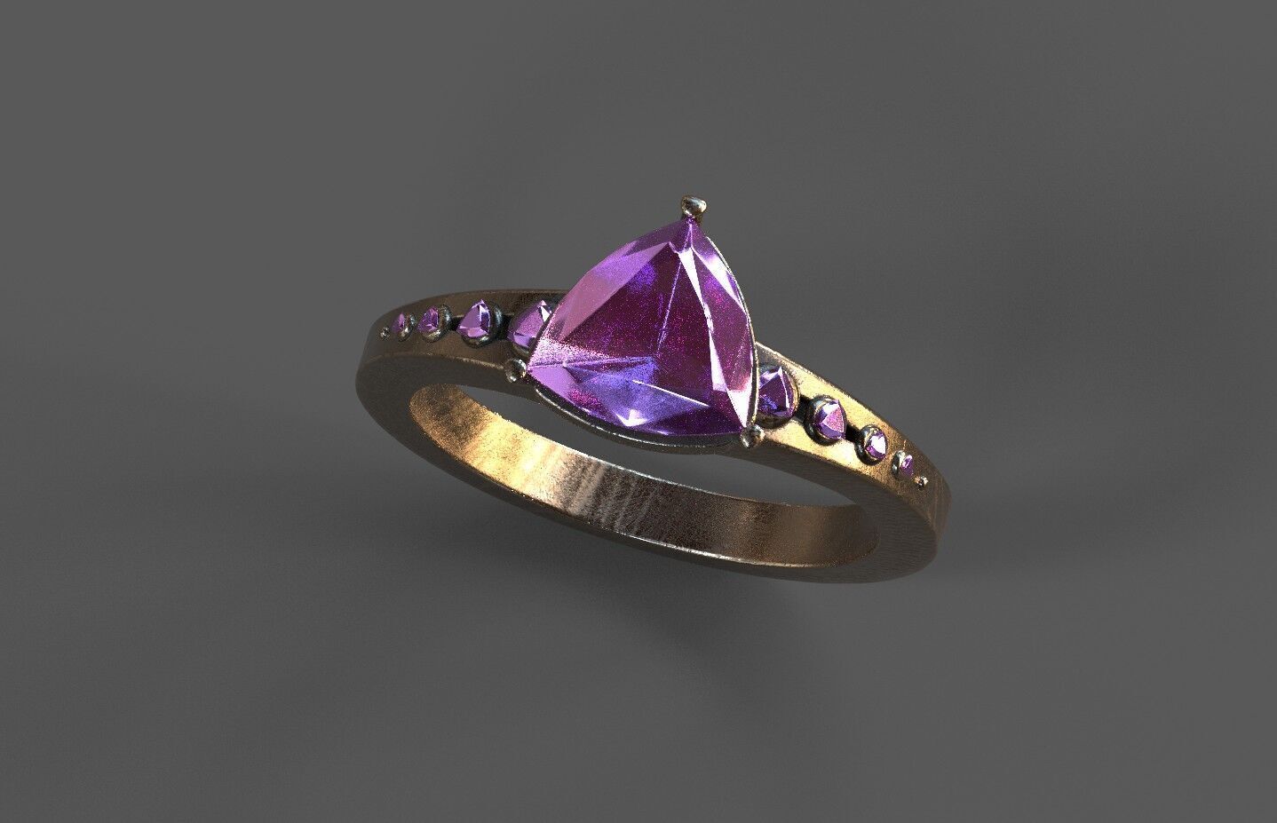 High-Quality 3D Ring Model Low-poly 3D model_4