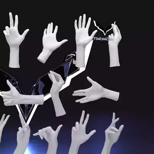 23 Female Hand Poses  High Detail 3D Printable STL Pack 3D print model 23 Female Hand Poses  High Detail 3D Printable STL Pack 3D print model